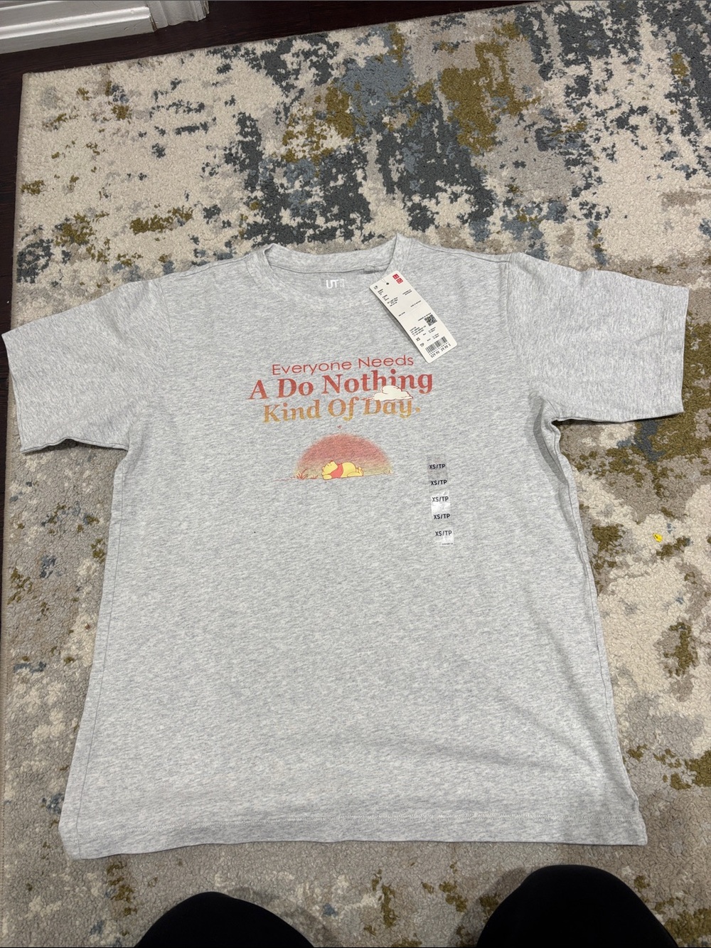 Uniqlo Light Gray Winnie The Pooh Disney Collection T Shirt